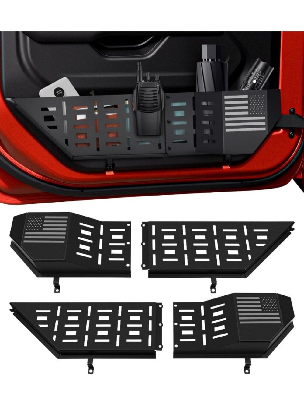 Front Door Storage Box for Jeep Wrangler JL JLU 4XE (2018-2025) & Gladiator JT